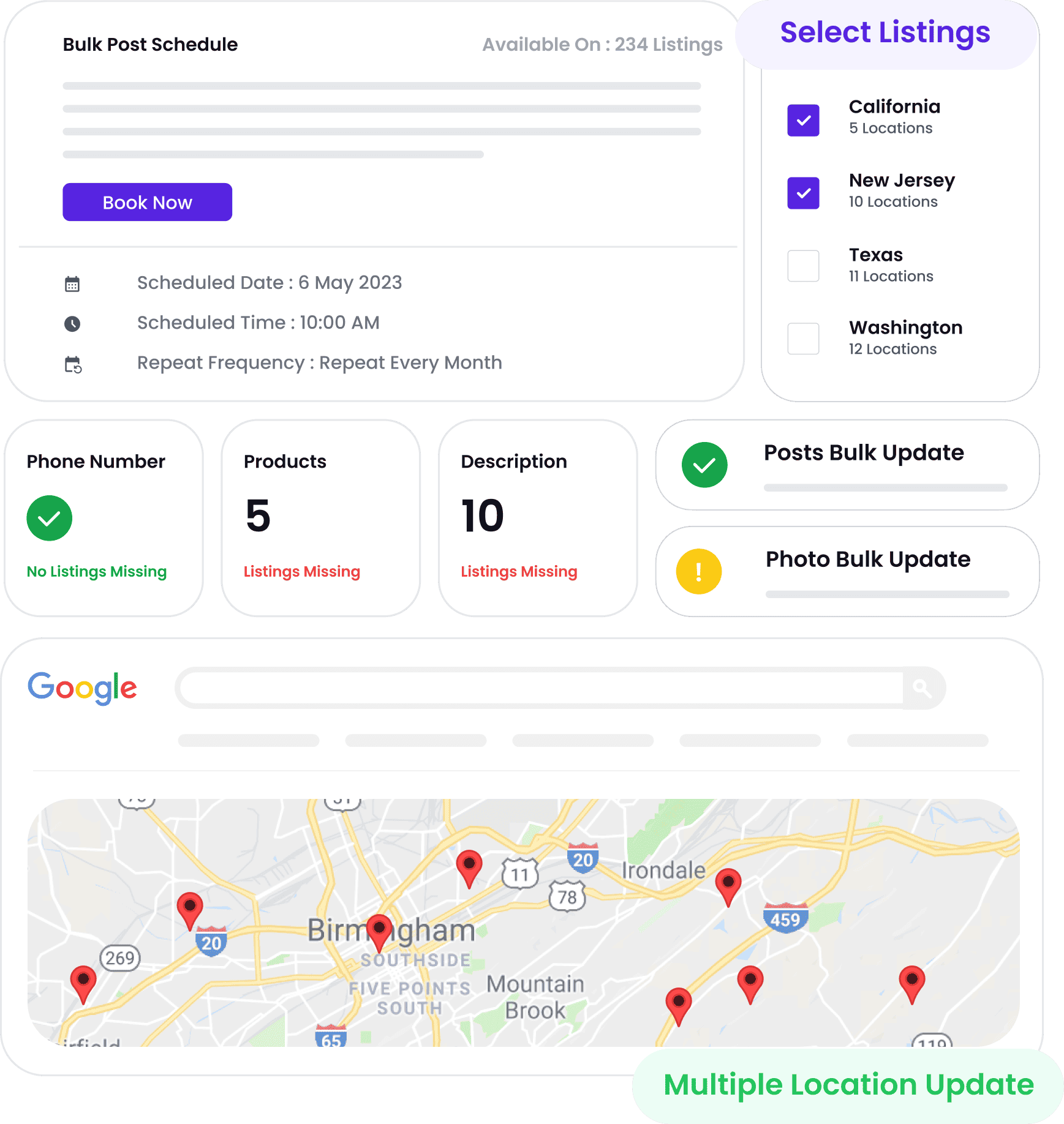 Listing, Reviews, Sentiment Management & Rank Tracker