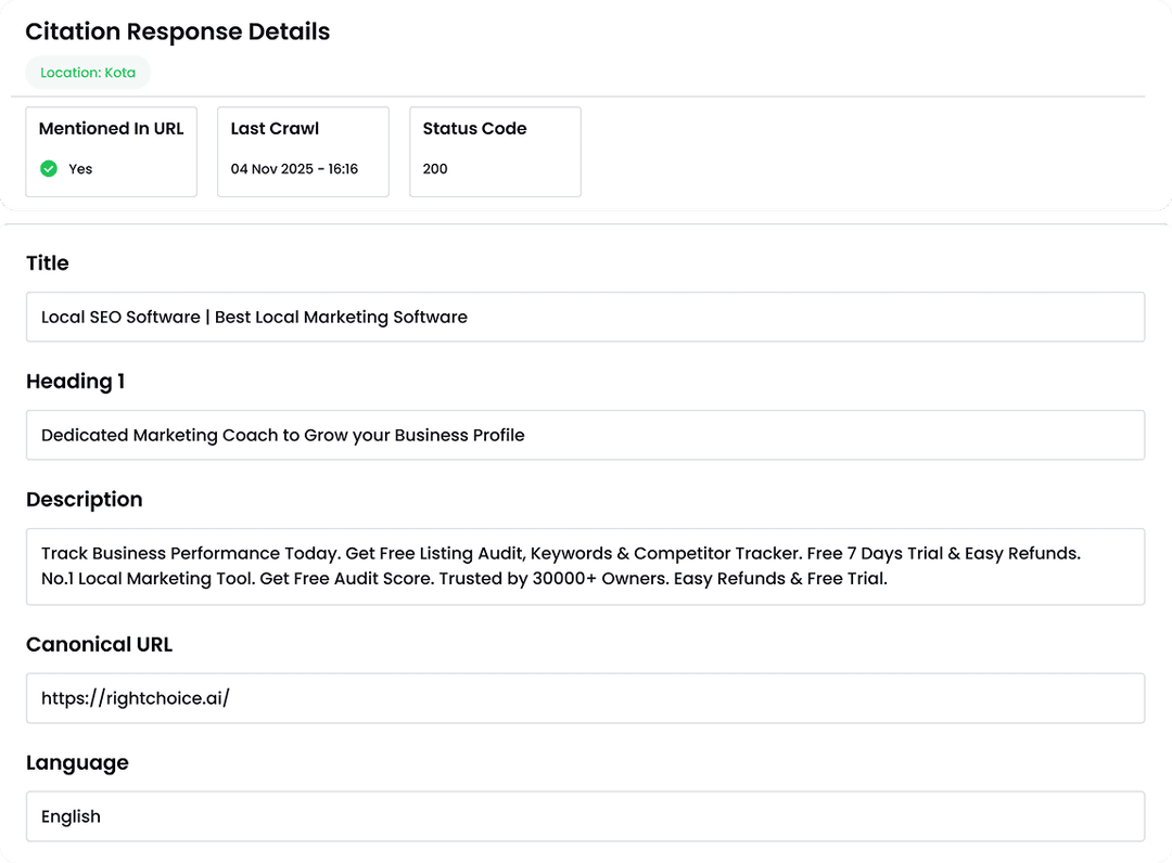 Listing, Reviews, Sentiment Management & Rank Tracker