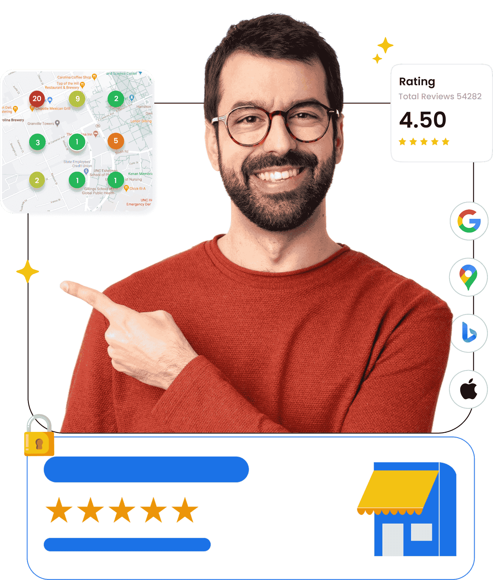 Listing, Reviews, Sentiment Management & Rank Tracker