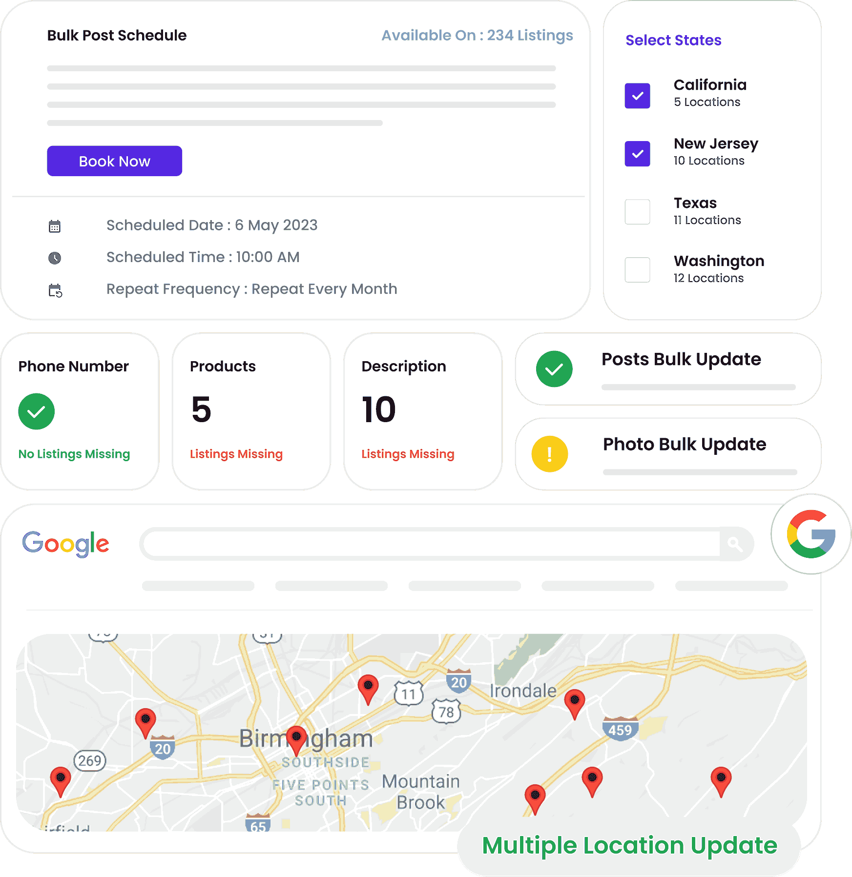 Listing, Reviews, Sentiment Management & Rank Tracker